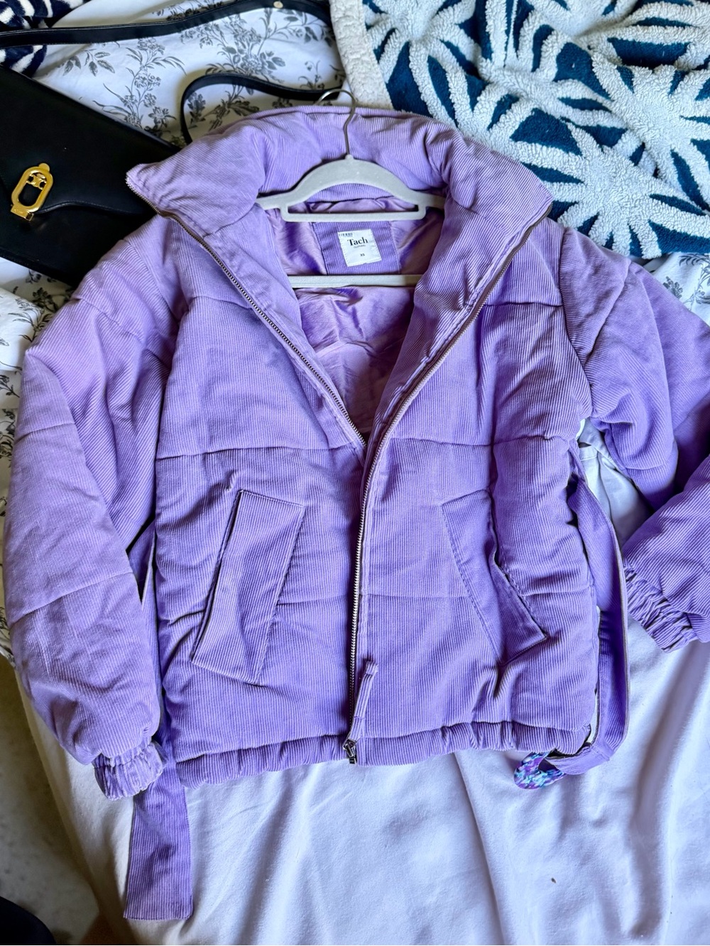 Tach Corduroy Funnel Neck Bomber | Size XS